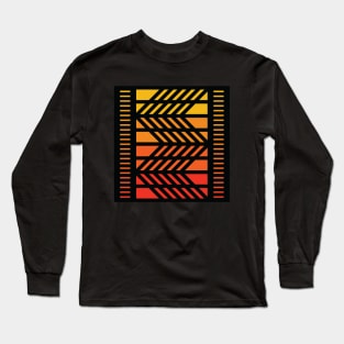 "Dimensional Folds” - V.4 Orange - (Geometric Art) (Dimensions) - Doc Labs Long Sleeve T-Shirt